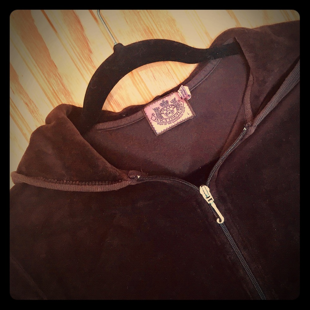 Juicy Couture hooded sweatshirt chocolate brown